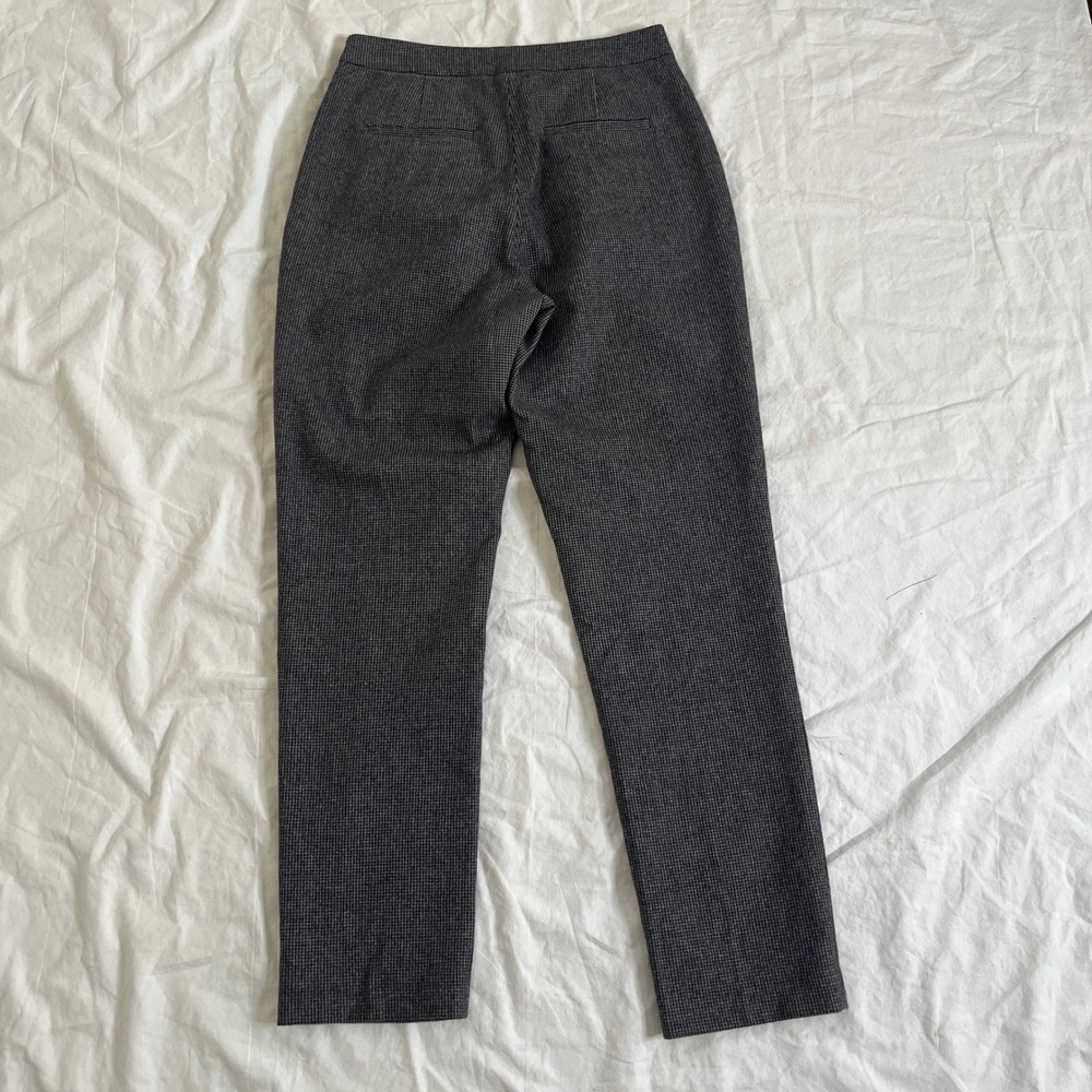 Babaton‎ Dress Pants Women 6 Grey Stretch Wool Cashmere Houndstooth - Picture 3 of 11